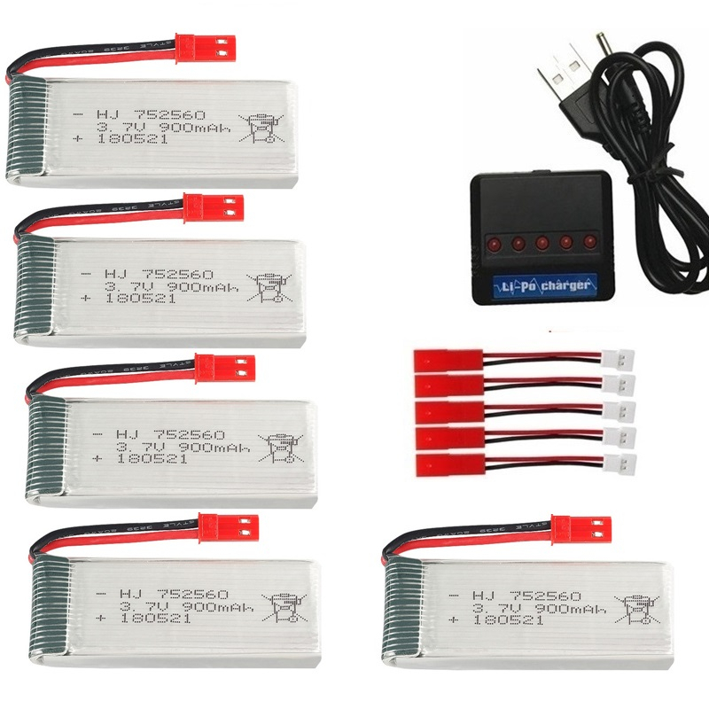Eachine Drone E58 - JST 3,7V 900mAh Wiederaufladbare Batterie +