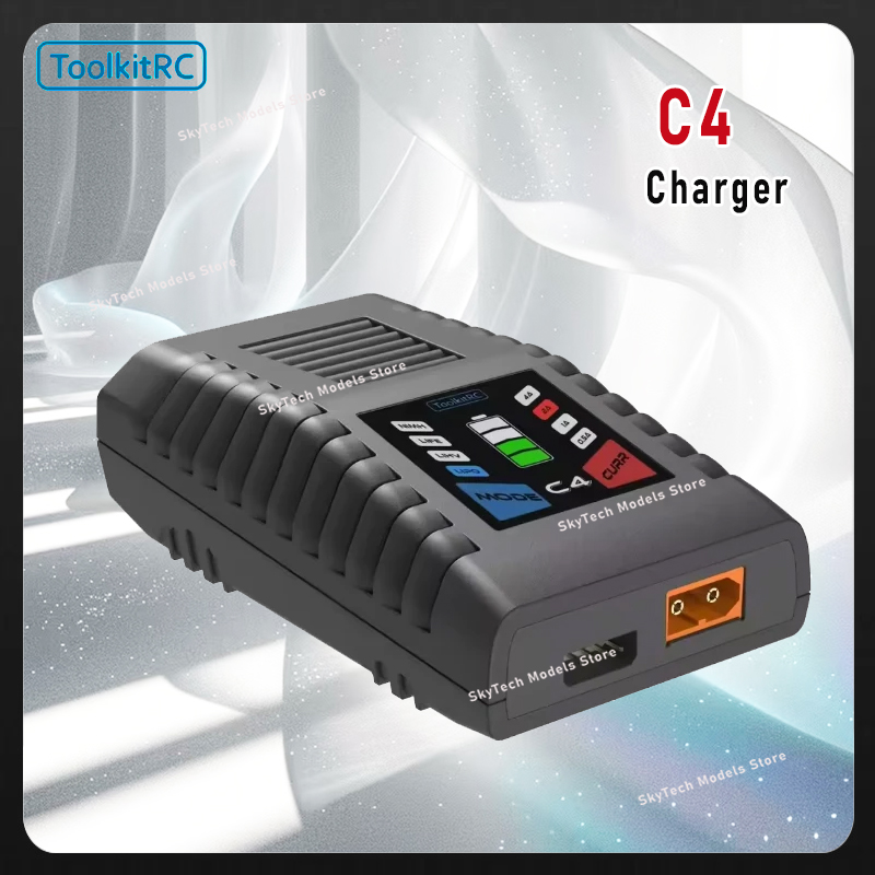 Drone Racing Charger - ToolkitRC C4 50W einfaches symmetrisches Ladegerät